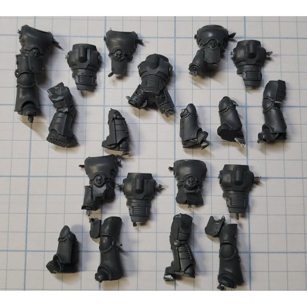 30K Space Marine Bits Mark III Tactical Squad Iron Armor Torso & Legs x5 Set